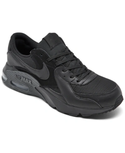 Shop Nike Men's Air Max Excee Running Sneakers From Finish Line In Black, Dark Gray