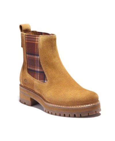 Shop Timberland Women's Courmayeur Valley Lug Sole Chelsea Boot Women's Shoes In Medium Brown