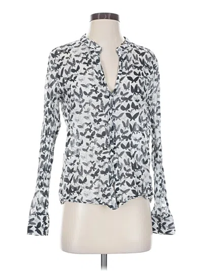 Pre-owned 0039 Italy Long Sleeve Blouse In Silver