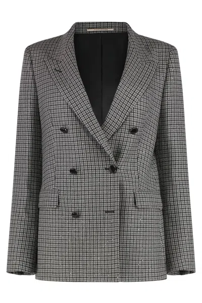 0205 Tagliatore Double-breasted Wool Jacket In Gray