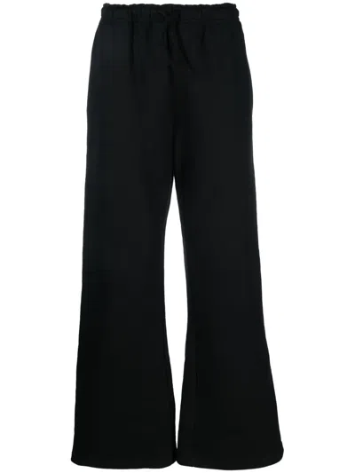 032c Logo-print Flared Track Pants In Black