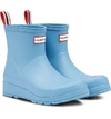 Hunter Original Play Waterproof Rain Bootie In Pale Blue Rubber