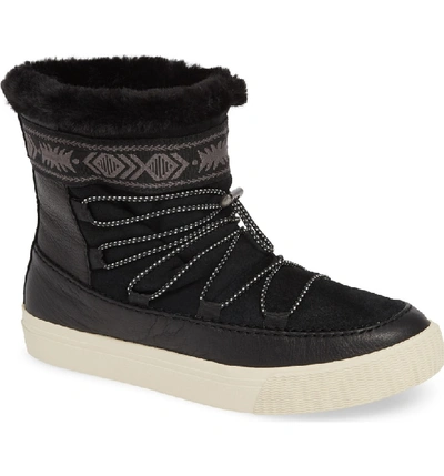 Toms Alpine Boot In Black Leather