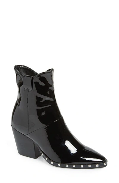 Tony Bianco Haines Studded Bootie In Midnight Patent Leather