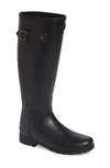 Hunter Original Refined Rain Boot In Black Extended Calf