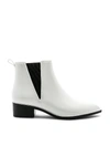 Jeffrey Campbell Mist Chelsea Waterproof Rain Boot In White Shiny