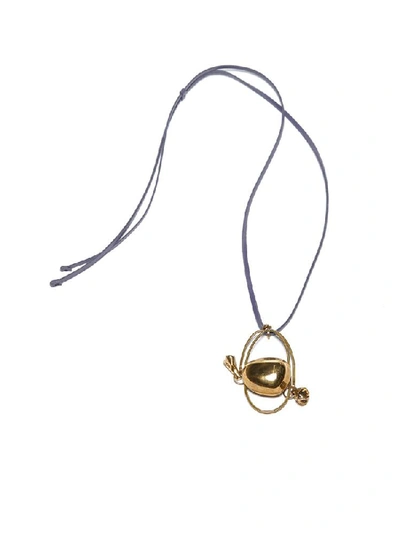 Marni Metallic Flower Head Necklace In Gold