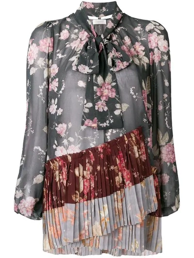 Zimmermann Unbridled Pleated Blouse In Multicolor