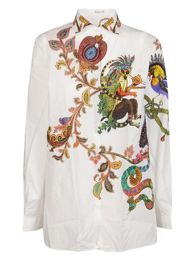Etro Floral Shirt In White