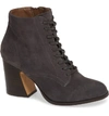 Kensie Smith Lace-up Bootie In Charcoal Suede