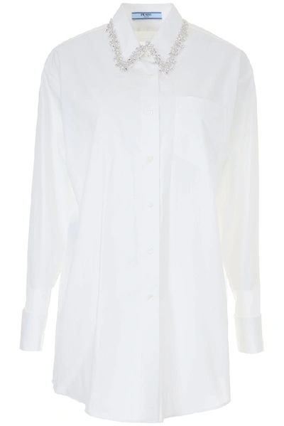 Prada Longline Shirt In White