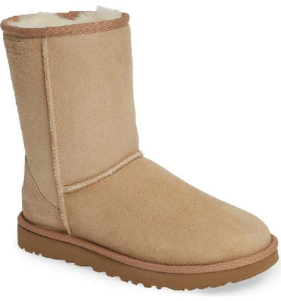 Ugg Classic Short 40:40:40 Genuine Shearling Boot In Sand Suede