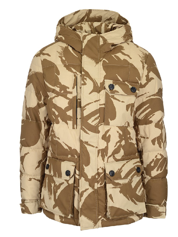 Woolrich Tech Camouflage Mountain Jacket In Beige | ModeSens