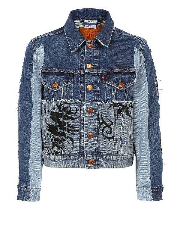 tribal denim jacket