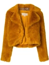 Michael Michael Kors Cropped Faux-fur Jacket - Orange