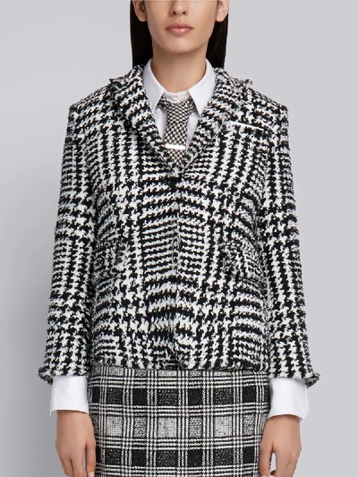 Thom Browne Houndstooth Pattern Slim Fit Sport Coat In Black