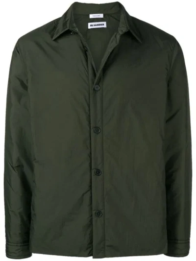 Jil Sander Shirt Jacket In Green