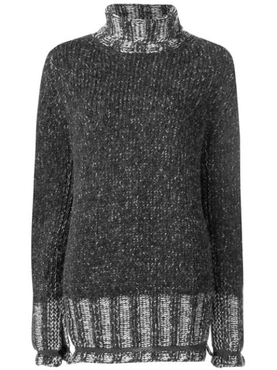 Mm6 Maison Margiela Mm6 By Maison Margiela Oversized Chunky Knitted Sweater In Grey