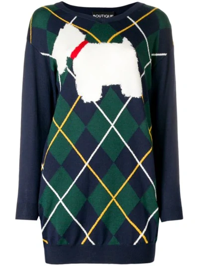 Boutique Moschino 'scottish Dog' Sweater In Multicolor