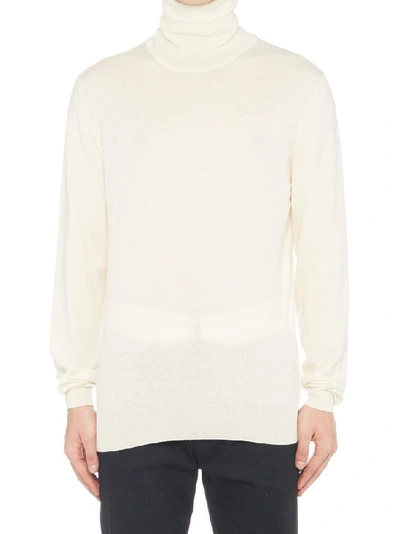 Maison Margiela Turtleneck Sweater In White