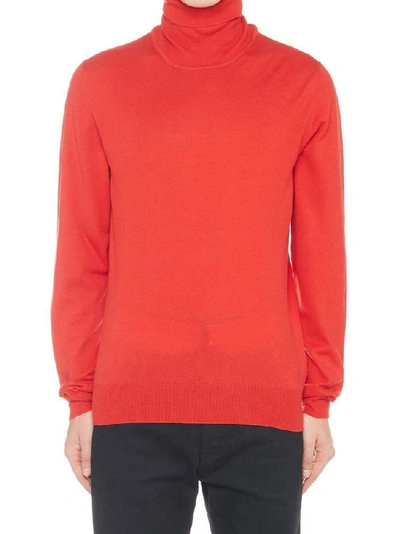 Maison Margiela Turtleneck Sweater In Red