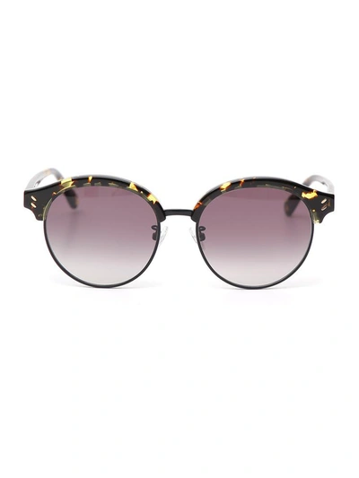 Stella Mccartney Eyewear Round Tortoiseshell Effect Sunglasses In Black