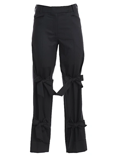Simone Rocha Bow Details Trousers In Black