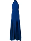 Stella Mccartney Meghan Navy Halterneck Gown In Blue