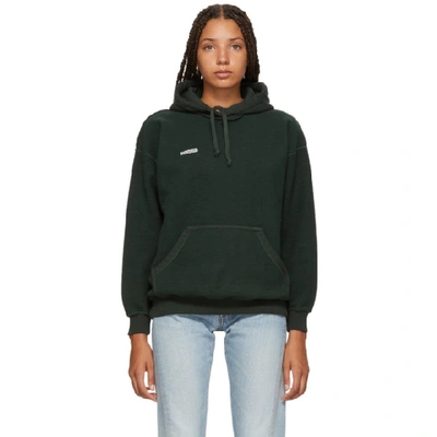 Vetements Inside Out Fitted Hoodie In Dark Green | ModeSens