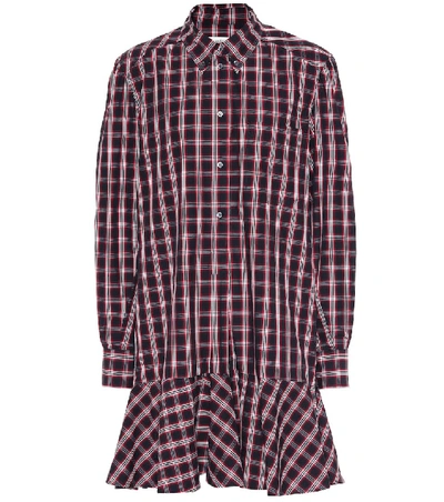 isabel marant plaid shirt dress Isabel Marant Étoile Ondria Plaid Cotton Shirt Dress In Black