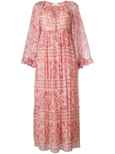 Zimmermann Filigree Print Dress In Pink