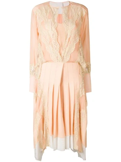 Chloé Lace Embellished Dress In Neutrals