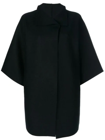 Harris Wharf London Oversized Cape Jacket In Black