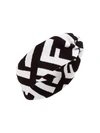 Fendi Logo Intarsia-knit Headband In Black
