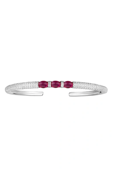 Apm Triple Bon Bon Open Bracelet In Silver