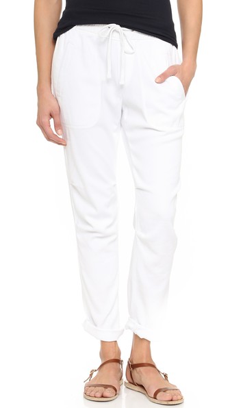 James Perse Super Soft Twill Pants In White | ModeSens