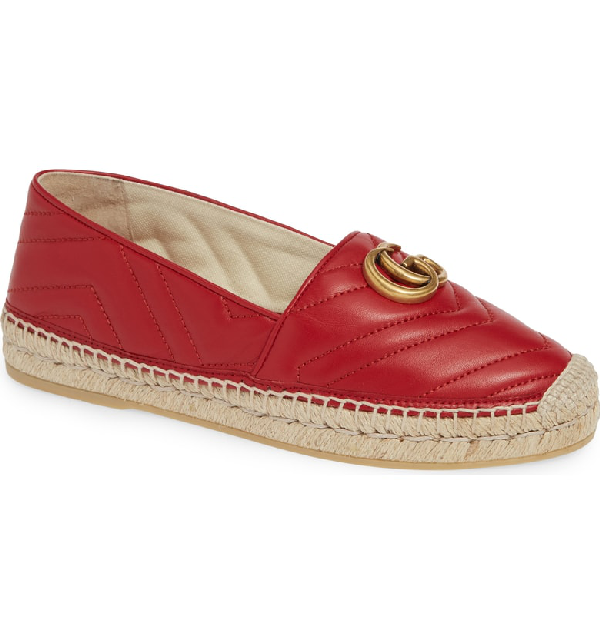 gucci women's pilar leather espadrille flats