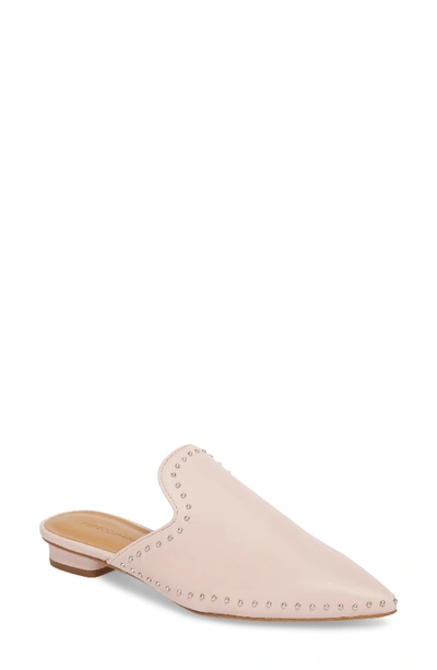 Rebecca Minkoff Chamille Studded Mule In Millennial Pink Leather
