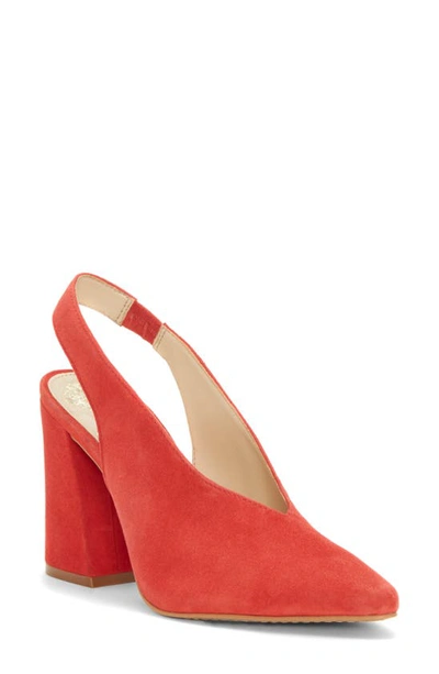 Vince Camuto Tashinta Slingback Pump In Red Suede