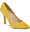 Charles By Charles David Maxx Pointy Toe Pump In Canary Suede