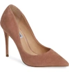 Steve Madden Daisie Pointy-toe Pump In Tan Suede