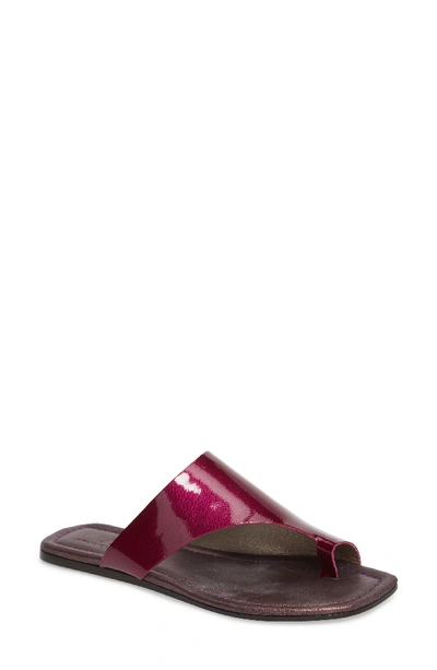 Agl Attilio Giusti Leombruni Asymmetrical Toe Thong Sandal In Fuchsia Patent