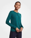 Ann Taylor Petite Ann Cardigan In Endearing Green