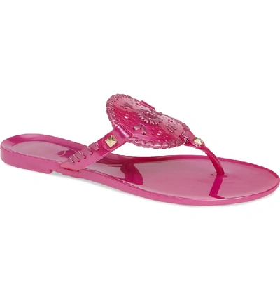 Jack Rogers 'georgica' Jelly Flip Flop In Bright Pink