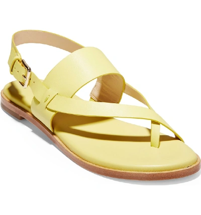 Cole Haan Anica Sandal In Lemon Leather