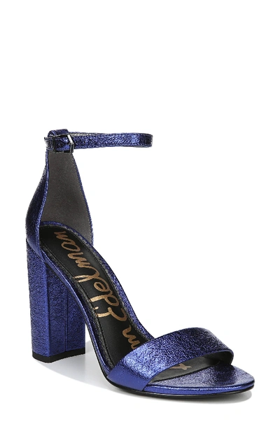 Sam Edelman Yaro Ankle Strap Sandal In Royal Blue Leather