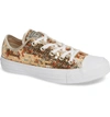 Converse Chuck Taylor All Star Sequin Low Top Sneaker In Gold Sequins