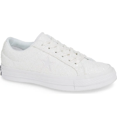 Converse Chuck Taylor All Star One Star Glitter Low Top Sneaker In White