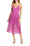Astr Lace Midi Dress In Vivid Violet