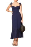 Reformation Nikita Midi Dress In Navy